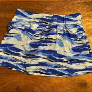 Dolfin Small Aquashape A-Line Swim Skirt bottoms bikini blue white